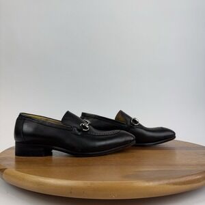 Big Kids Boys JM Weston Black Leather Horsebit Loafers Shoes Size EU 32 / US 2